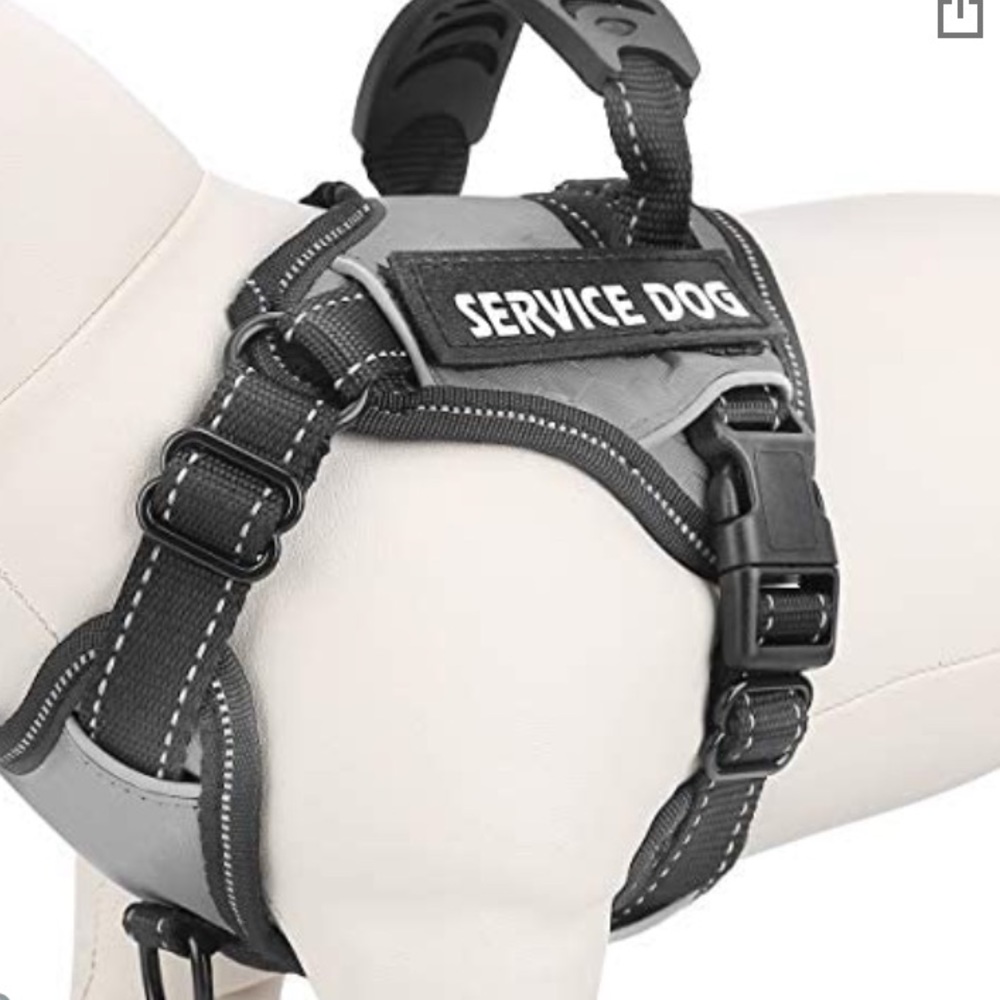 Grey Medium Dog Vest/ Harness